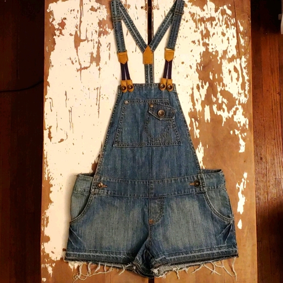 NOBO Denim - Gypsy Whiskers & Great Fades Denim Overall Shorts